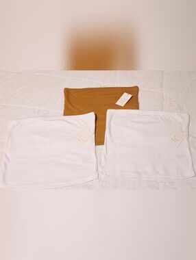 a new day White & Brown Ribbed Strapless Tube Top Set - 3 Pack (TC103-111)